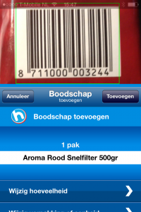 Boodschap scannen