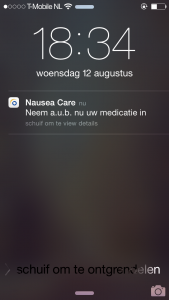 NCA melding medicatie innemen